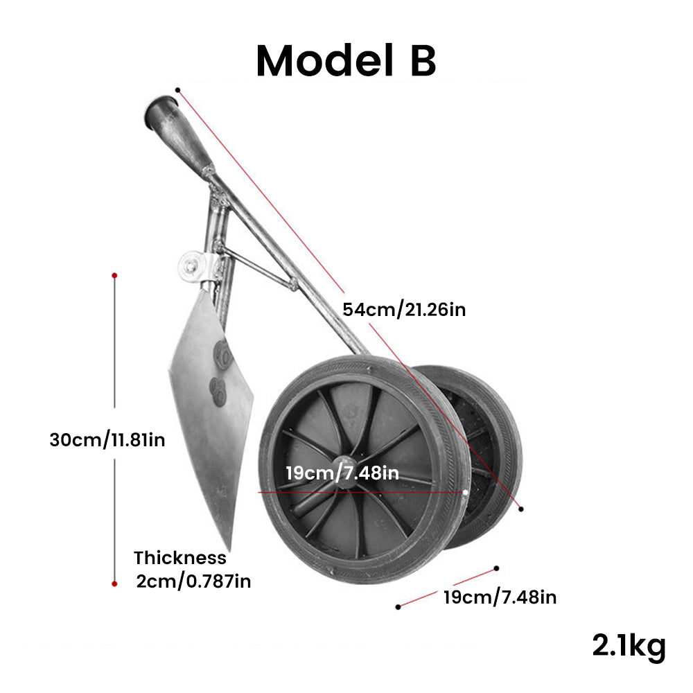3 in 1 Multifunctional 2Wheels Power-assisted Weeding Scarifying Hoes