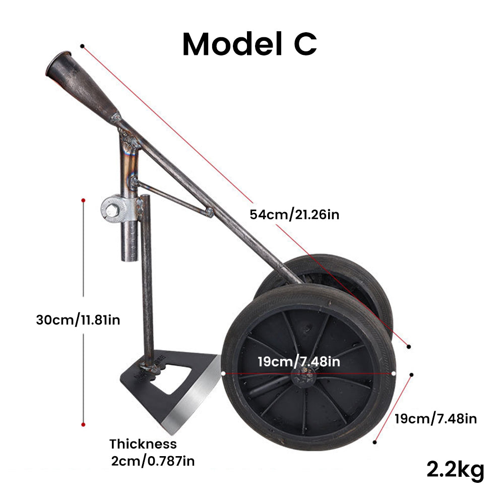 3 in 1 Multifunctional 2Wheels Power-assisted Weeding Scarifying Hoes