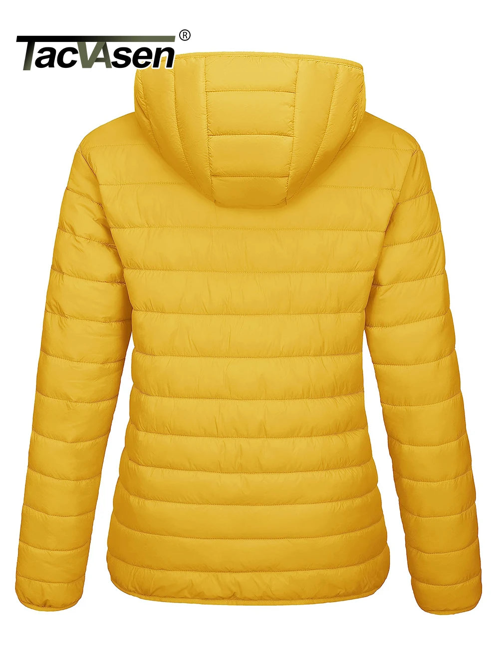 TACVASEN Winter Hooded Puffer Jacket Womens Quilted Warm Coats Casual Windbreaker Waterproof Padded Lightweight Outdoor Outwear