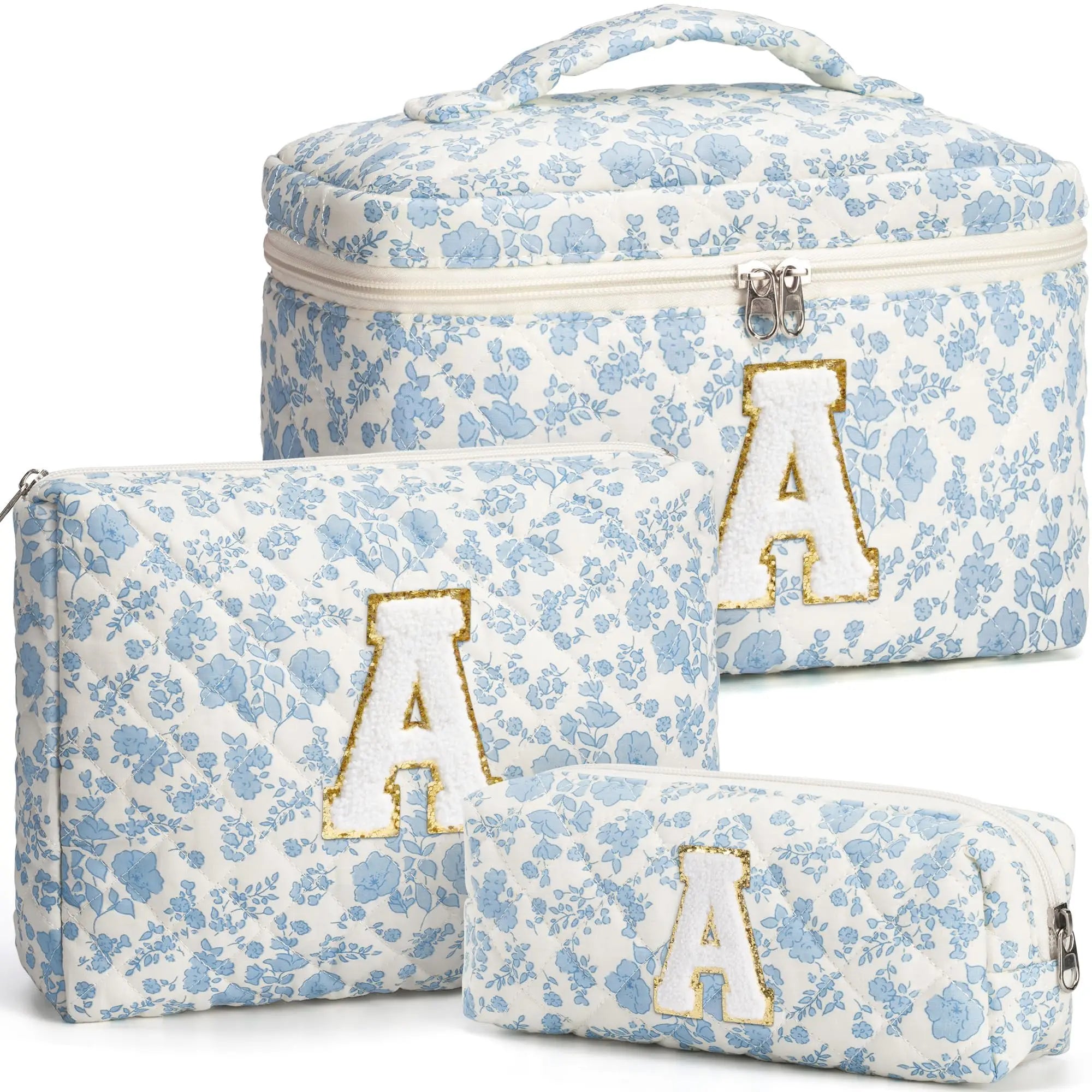 1pcs Quilted Cotton Makeup Bag