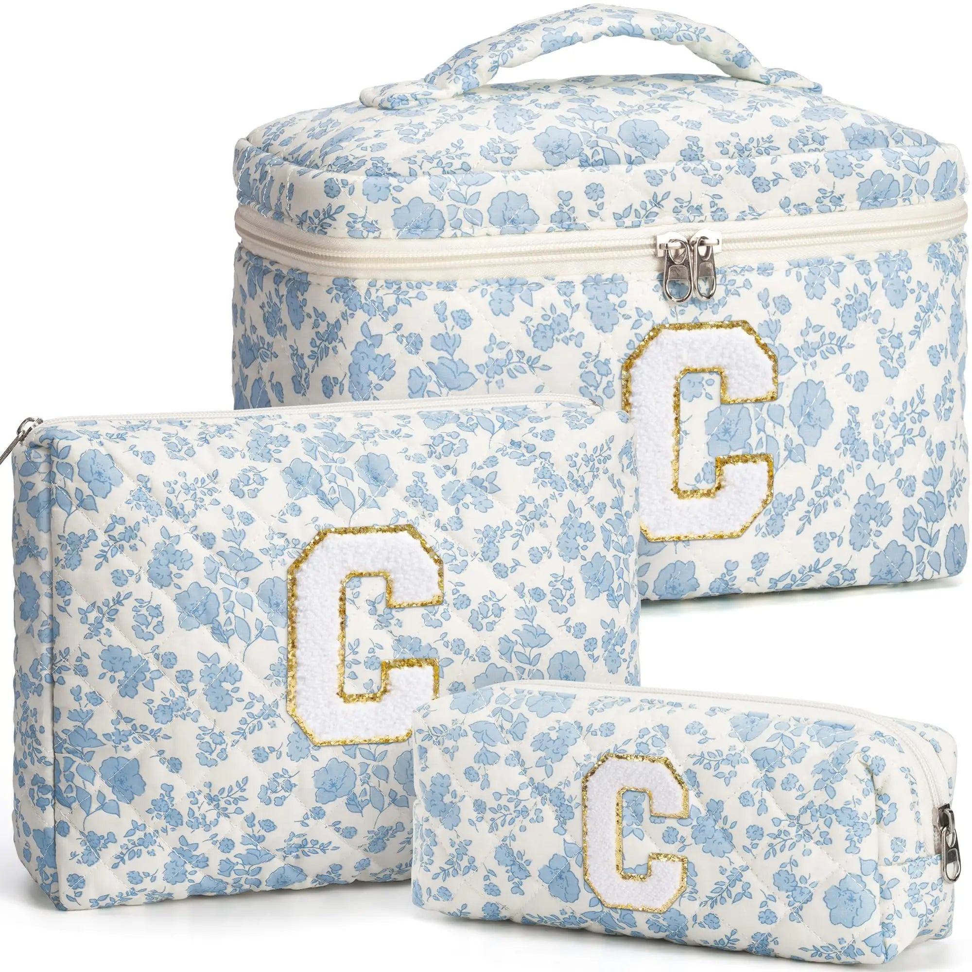 1pcs Quilted Cotton Makeup Bag