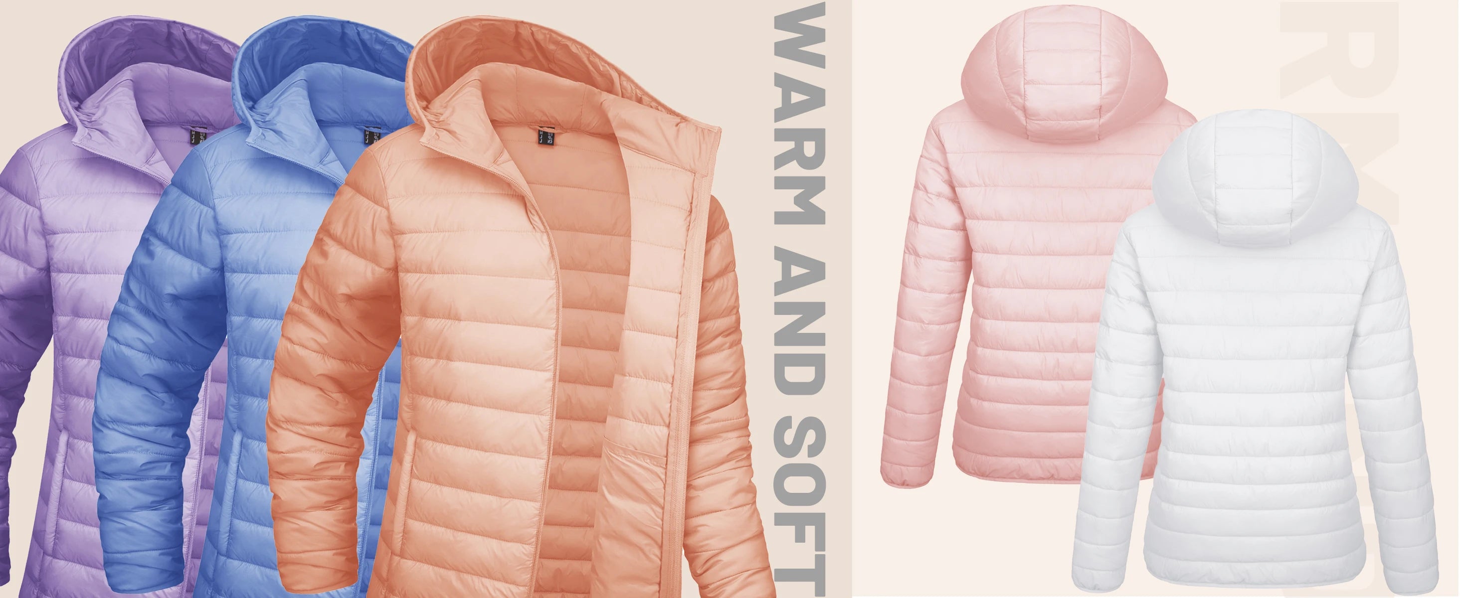 TACVASEN Winter Hooded Puffer Jacket Womens Quilted Warm Coats Casual Windbreaker Waterproof Padded Lightweight Outdoor Outwear