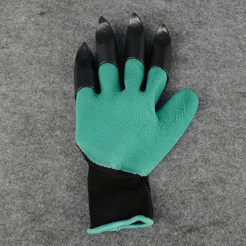 4/8 Hand Claw ABS Plastic Garden Rubber Gloves
