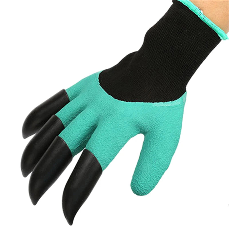 4/8 Hand Claw ABS Plastic Garden Rubber Gloves