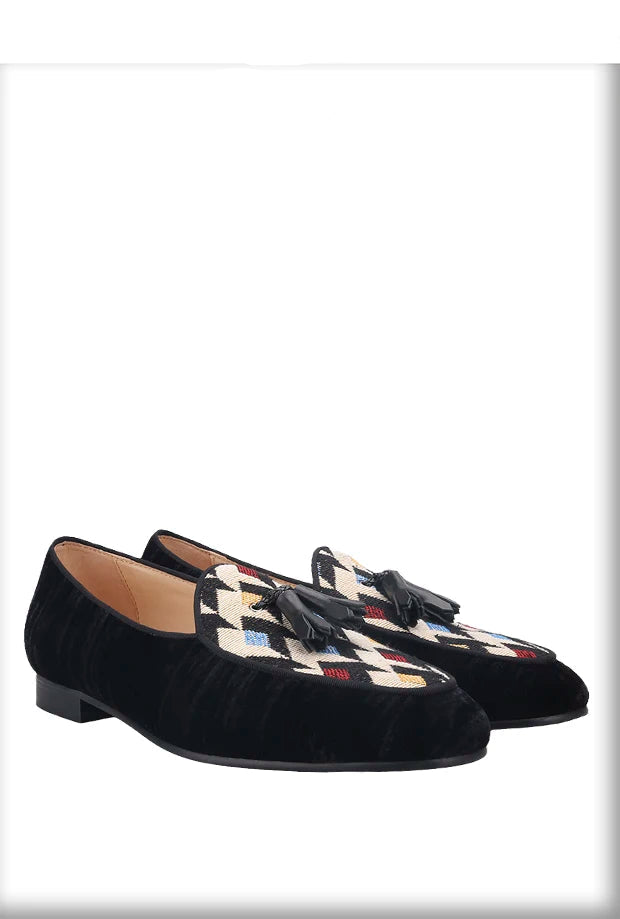 Plus Size Man Flats with Tassels and Velvet Stitching for Men's Casual Shoes