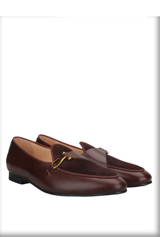 British Classics Men's smoking slippers in Golden Single-buckled style, hand-polished calf leather.