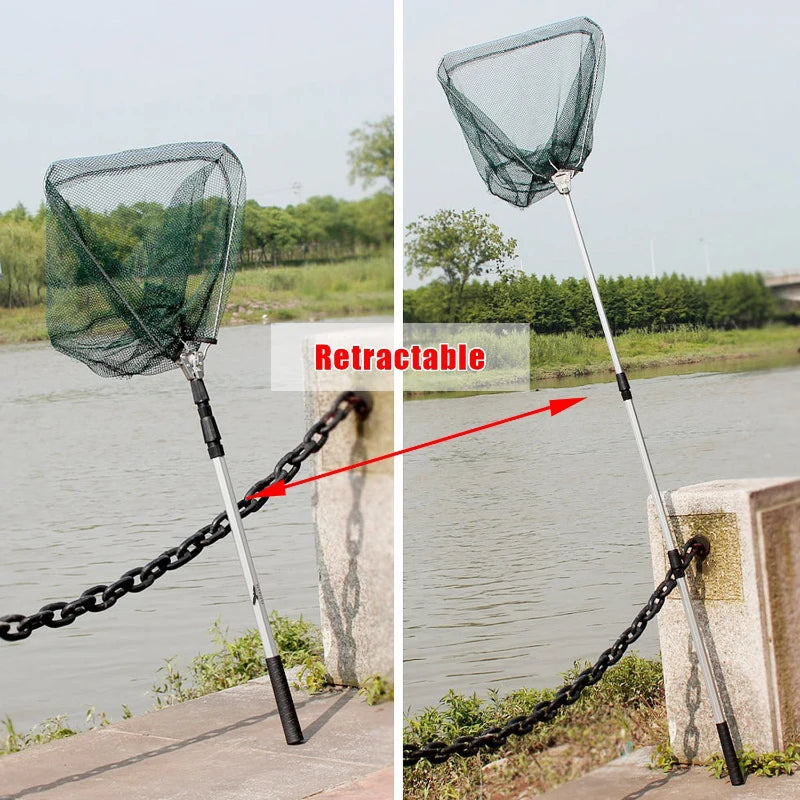 Telescopic Landing Net Folding Fishing Pole