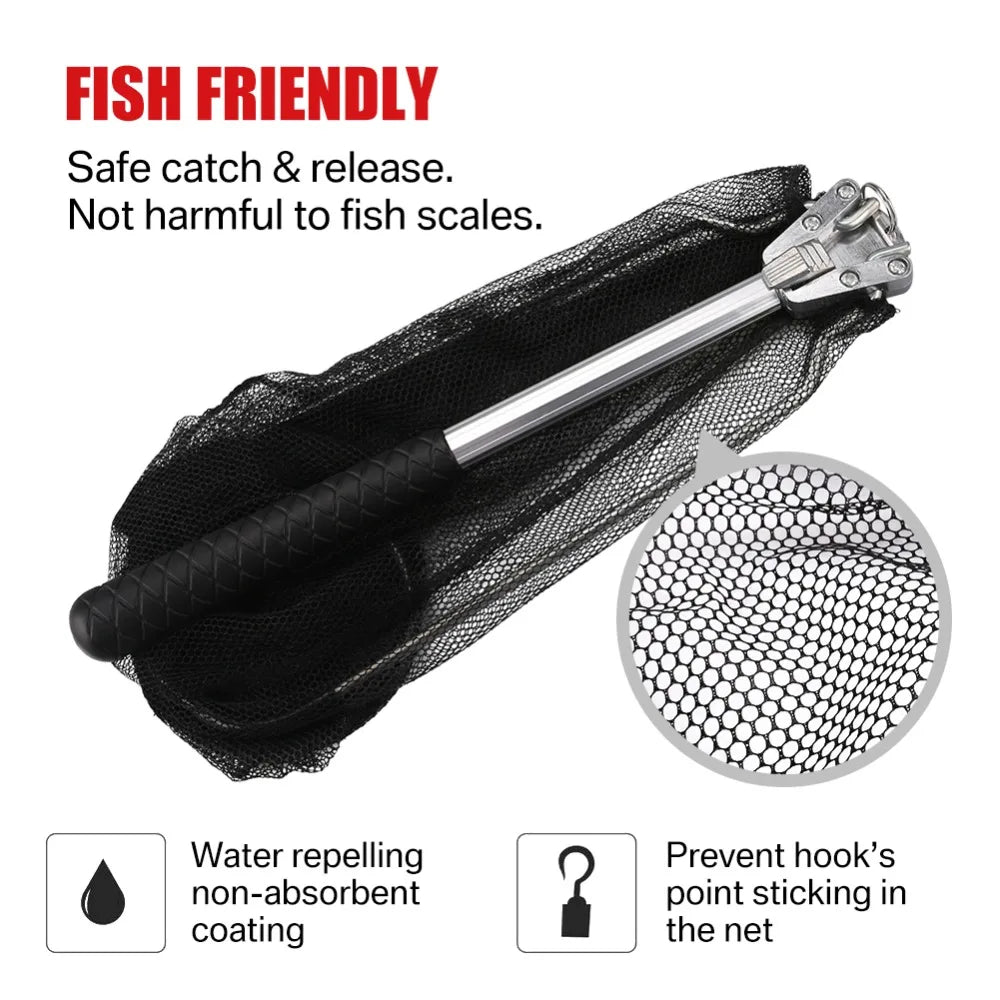 Telescopic Landing Net Folding Fishing Pole