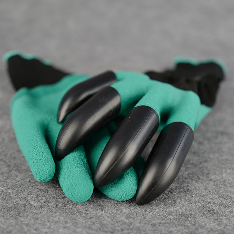 4/8 Hand Claw ABS Plastic Garden Rubber Gloves