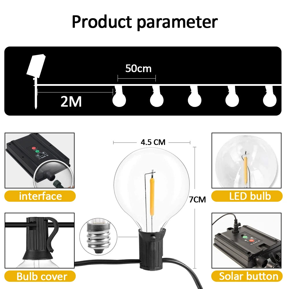 Outdoor Solar String Lights