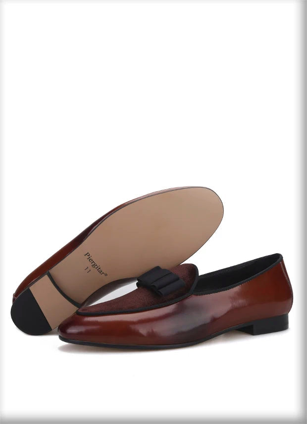 Summer Style Brown Calfskin Loafers for Wedding Moccasins Men Smoking Slippers Plus size