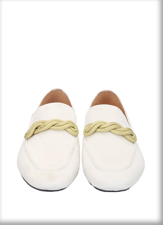 Men's smoking slippers with a gold rape design, made by hand.
