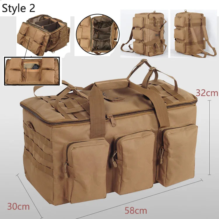 55L Luggage Duffel Bag Camping Backpack