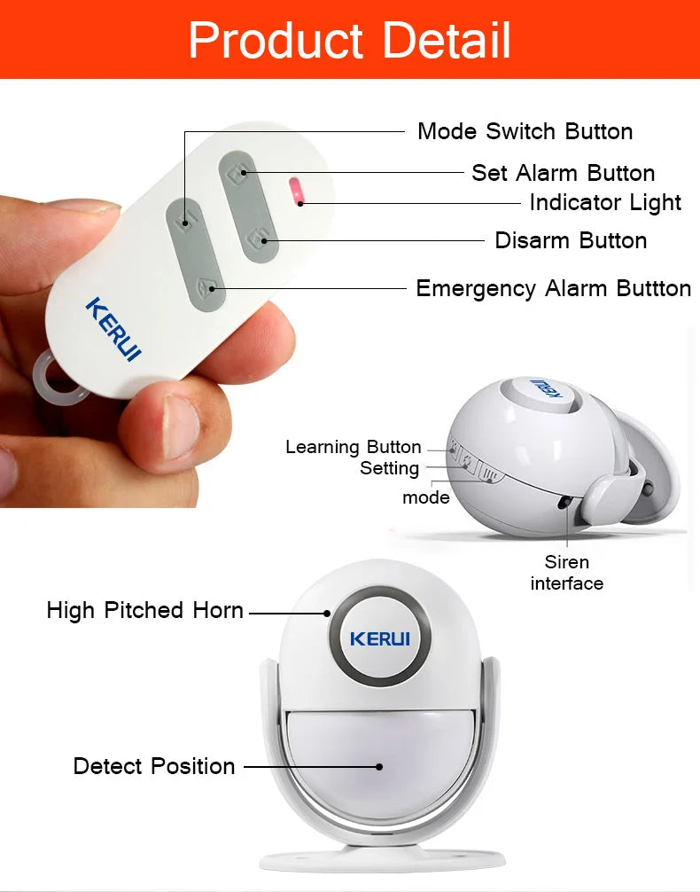Home Security Wireless Motion Alarm