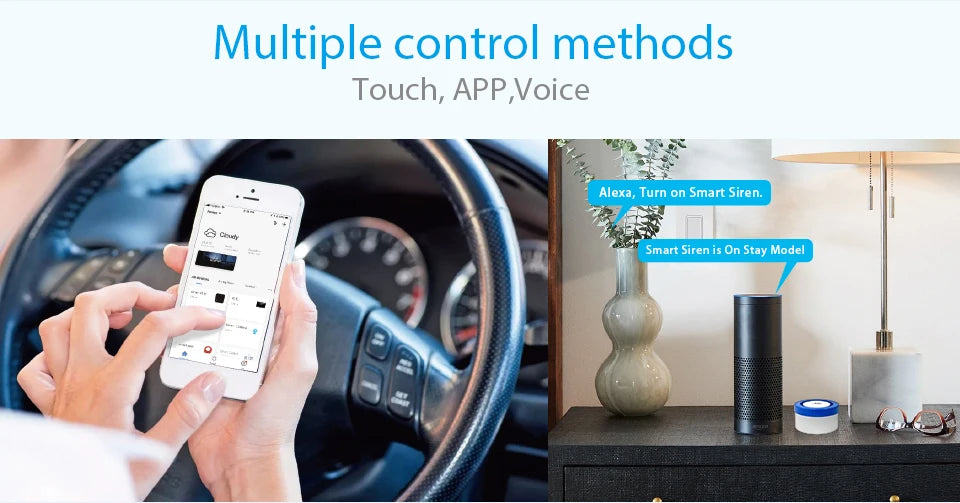 SMARSECUR Tuya Home Security wifi alarm siren for smart life APP WiFi Intruder Burglar System