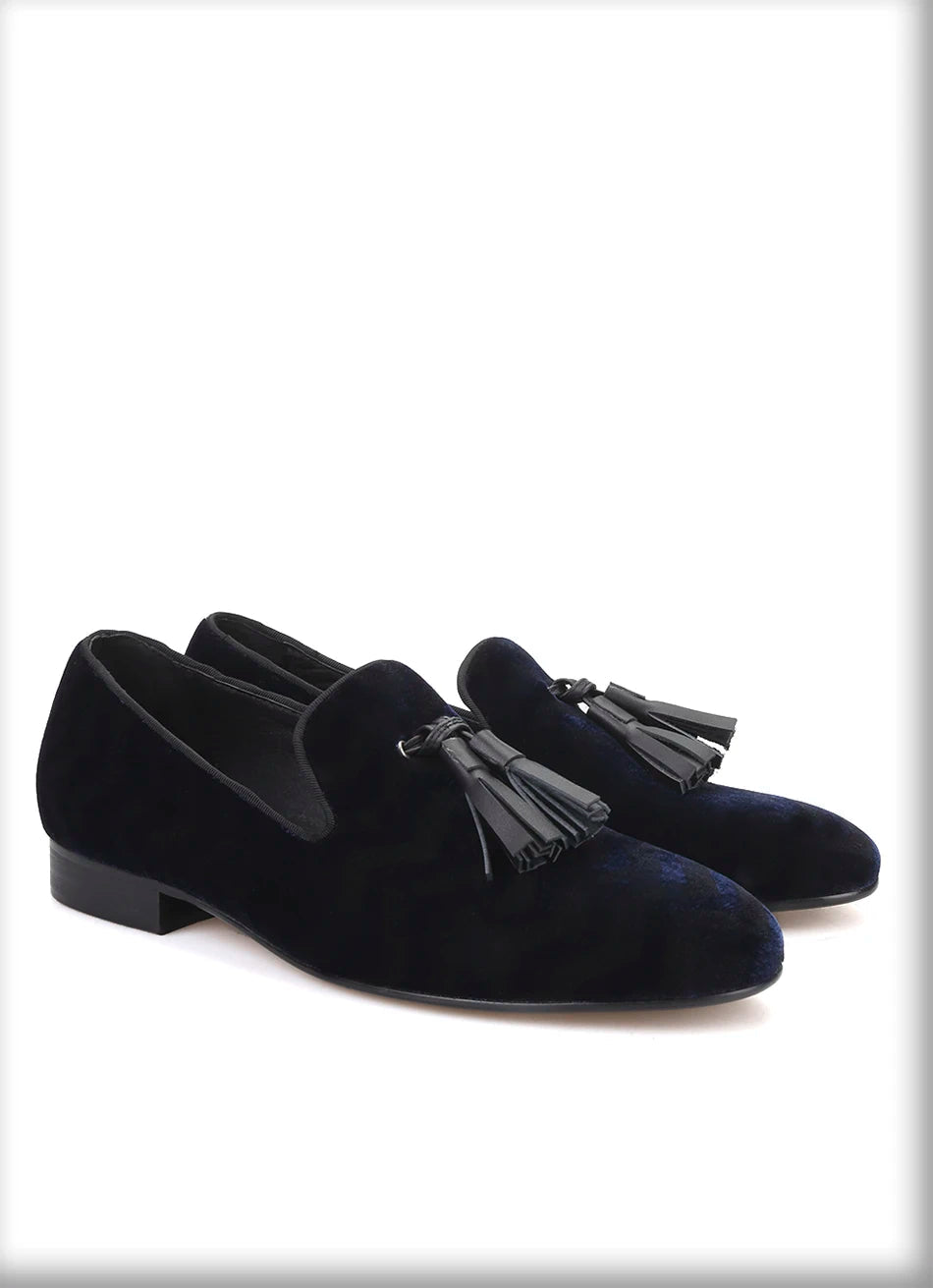 Mix color plaid pattern men's velvet shoes with black leather tassels for wedding and party men's dress shoes