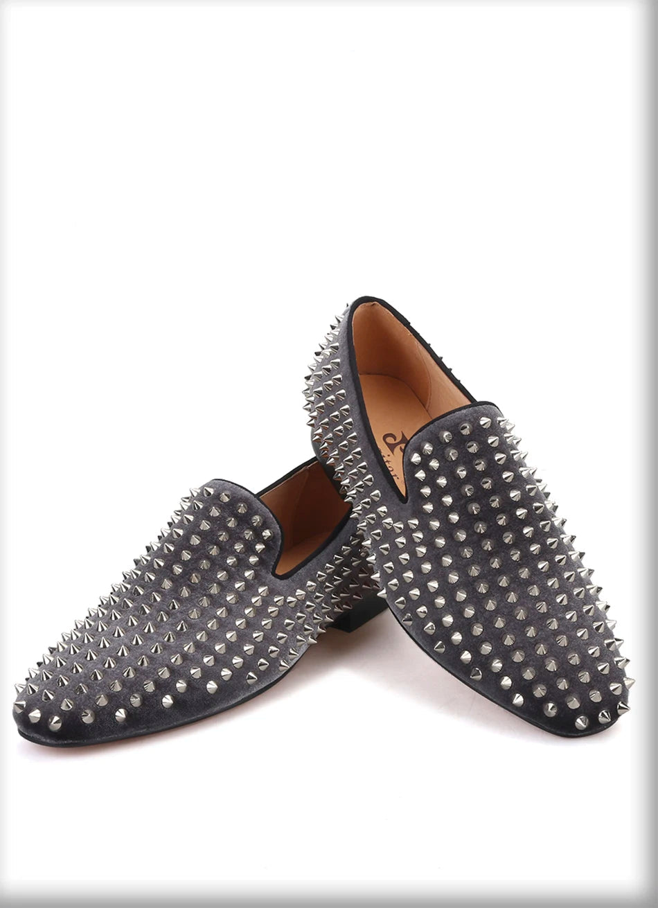 Men's fashion party and wedding shoes for men with silver rivets