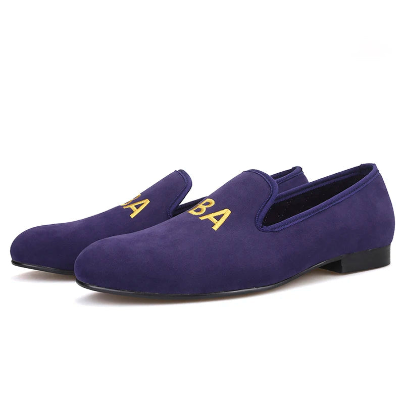 The new custom embroidery men's party loafers are the perfect dress shoes for prom and banquets.