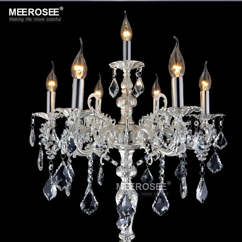 Meerosee Classic 7 Lights Crystal Floor Lamp