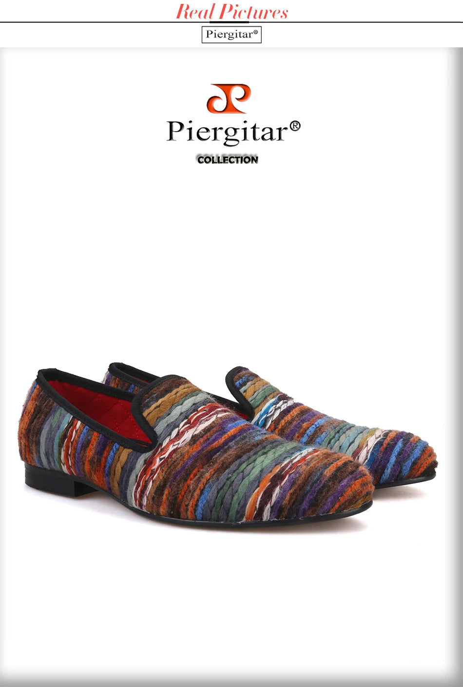 Piergitar Colourful Cotton Fabric Men Shoes Retro And Fashion Loafers British Style Smoking Slippers Plus Size Slip-On Flats