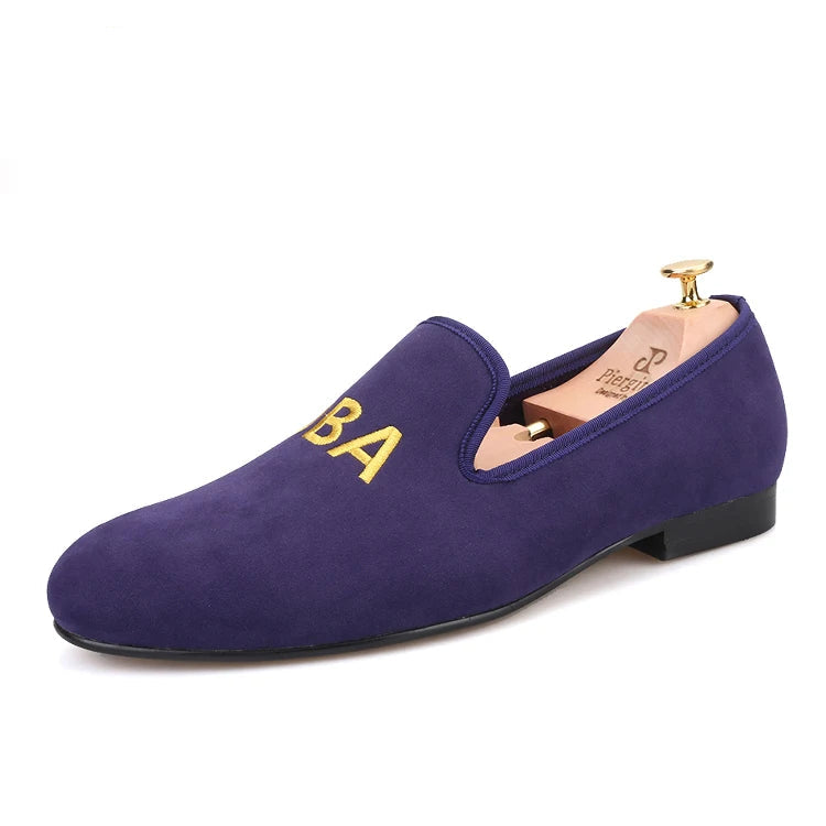 The new custom embroidery men's party loafers are the perfect dress shoes for prom and banquets.