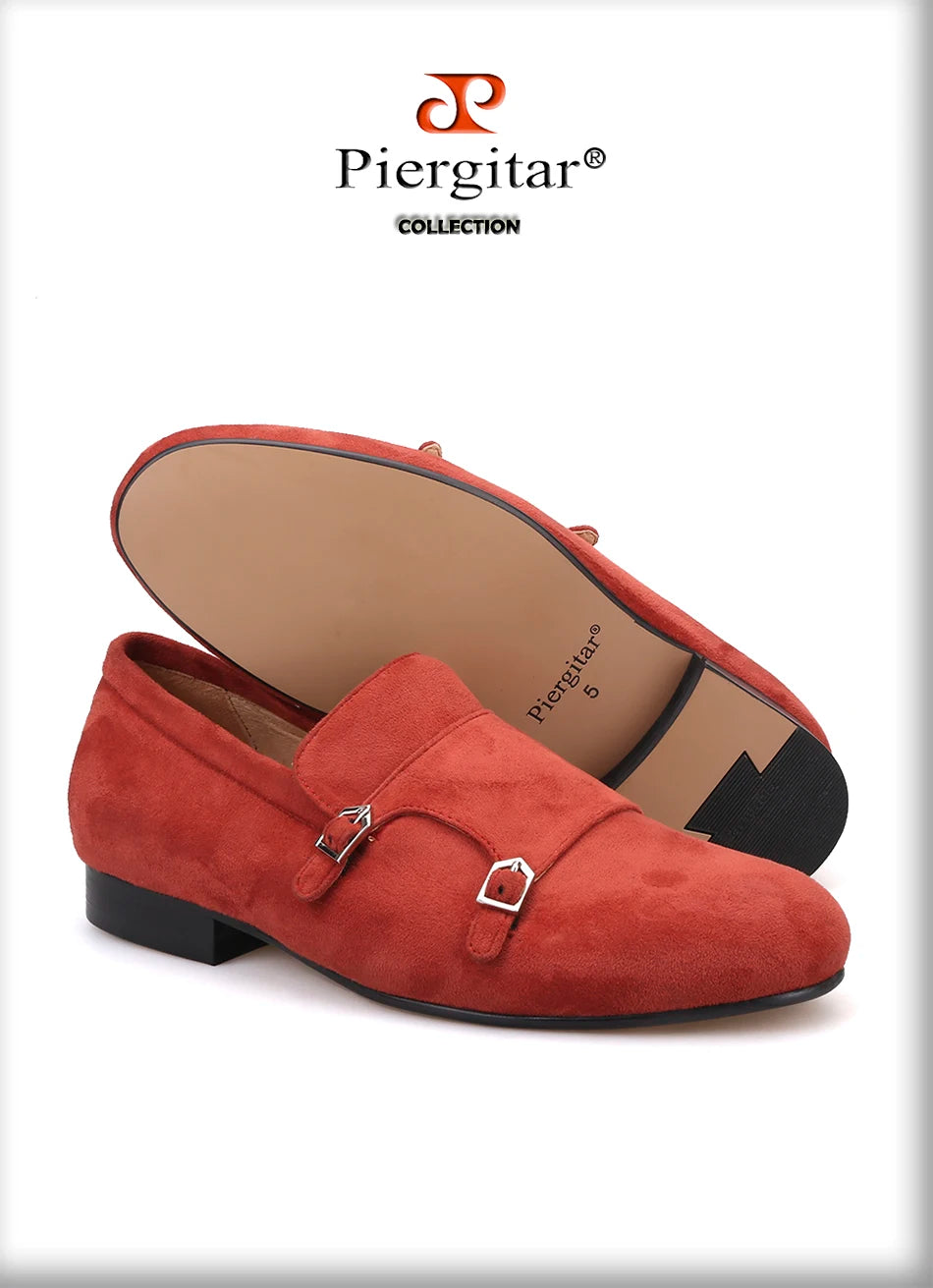 Piergitar 2020 men velvet shoe with velvet Hasp Party and Banquet men casual shoes British style men fashion loafers Plus size