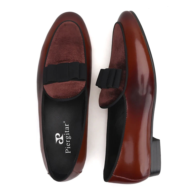 Summer Style Brown Calfskin Loafers for Wedding Moccasins Men Smoking Slippers Plus size