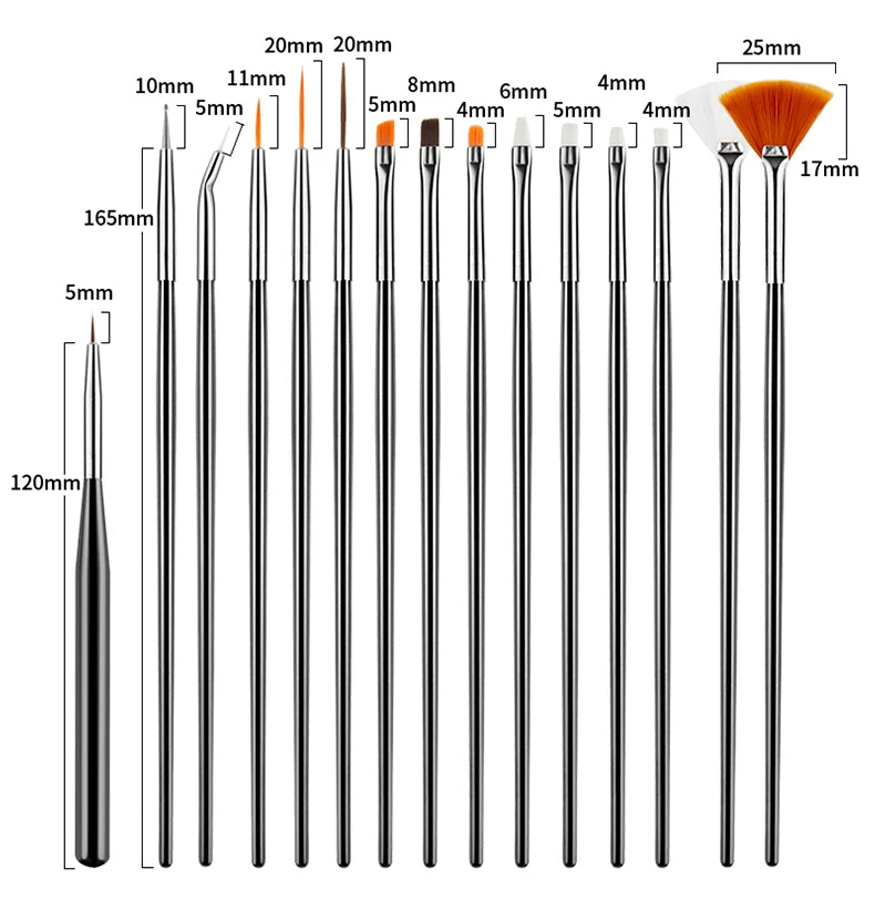 Nail brush Design Tip Pen Builder
