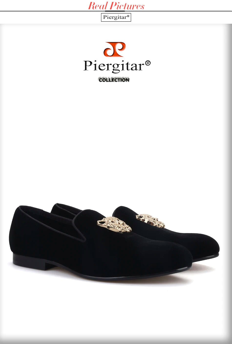 Piergitar leopard metal buckle men velvet shoes fashion party and wedding men loafers handmade men's smoking slippers plus size