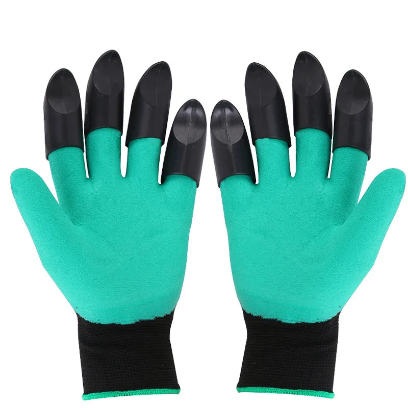 4/8 Hand Claw ABS Plastic Garden Rubber Gloves