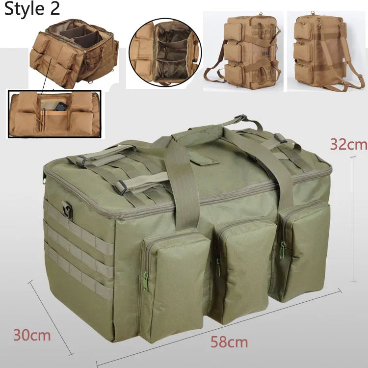 55L Luggage Duffel Bag Camping Backpack