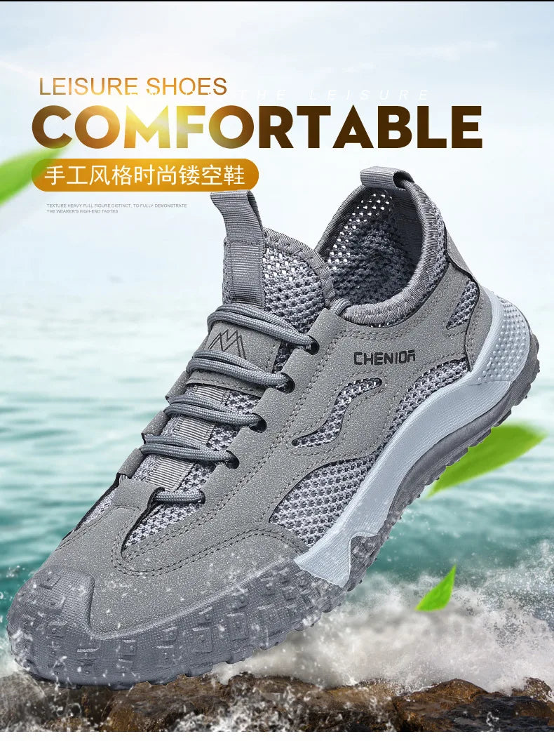 Breathable Hollow Out Mesh Hiking Shoes