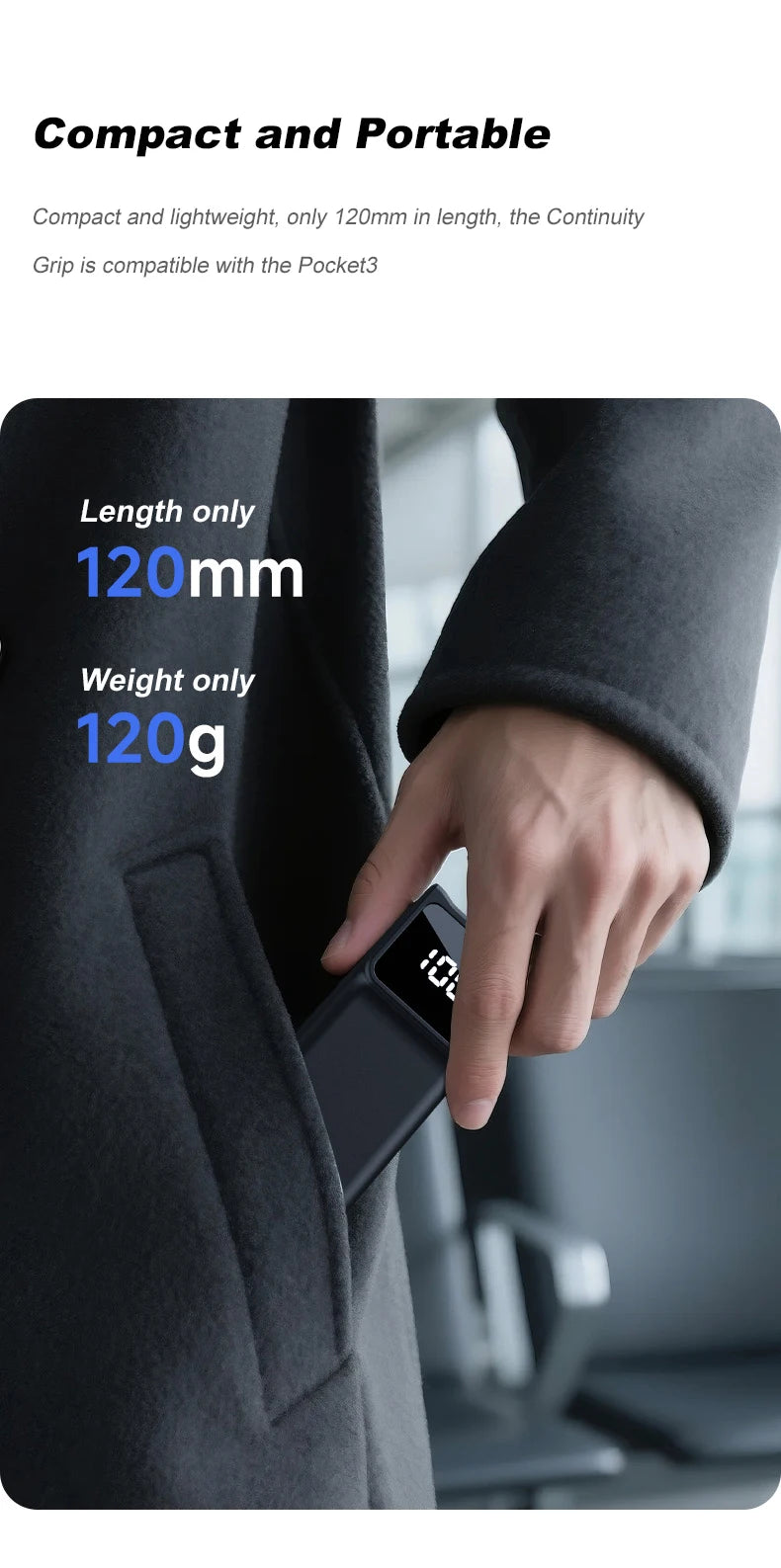 Charging Handle for DJI Osmo Pocket 3