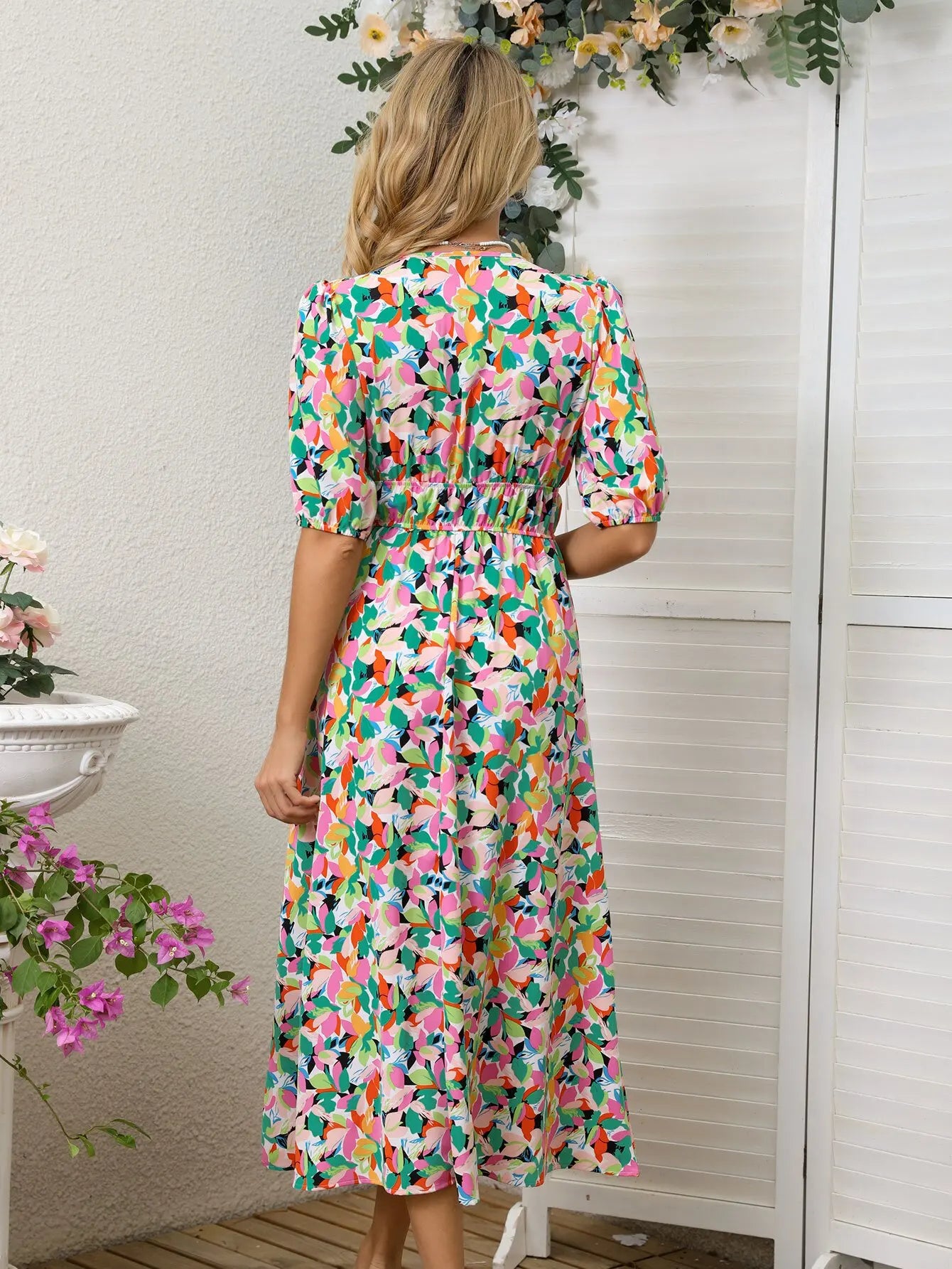 Women's Spring Floral Print Dress