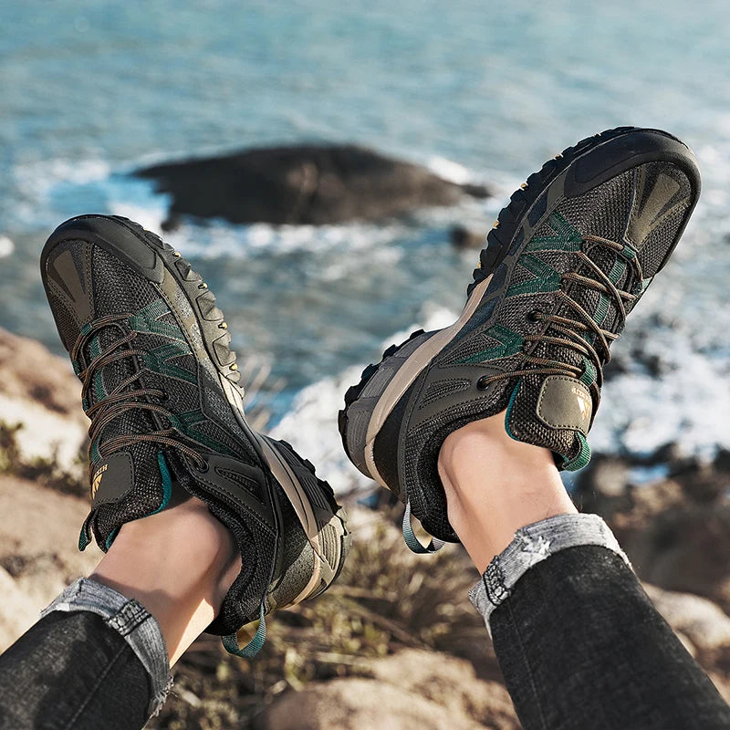 Men's Breathable Cushioning Nonslip Hiking Sneakers
