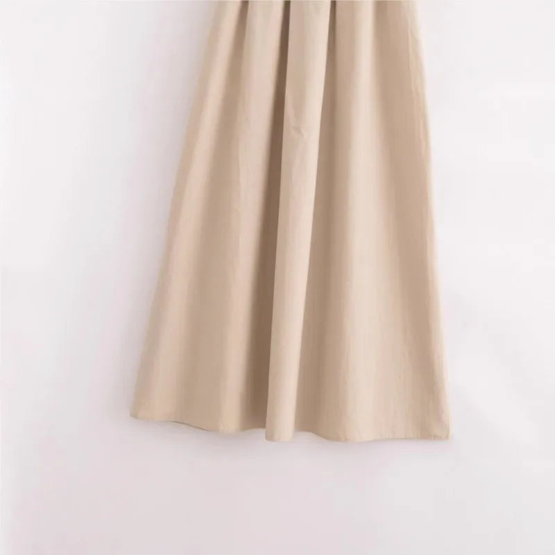 Fashion temperament European and American style summer women's clothing new two-color splicing long vest dress
