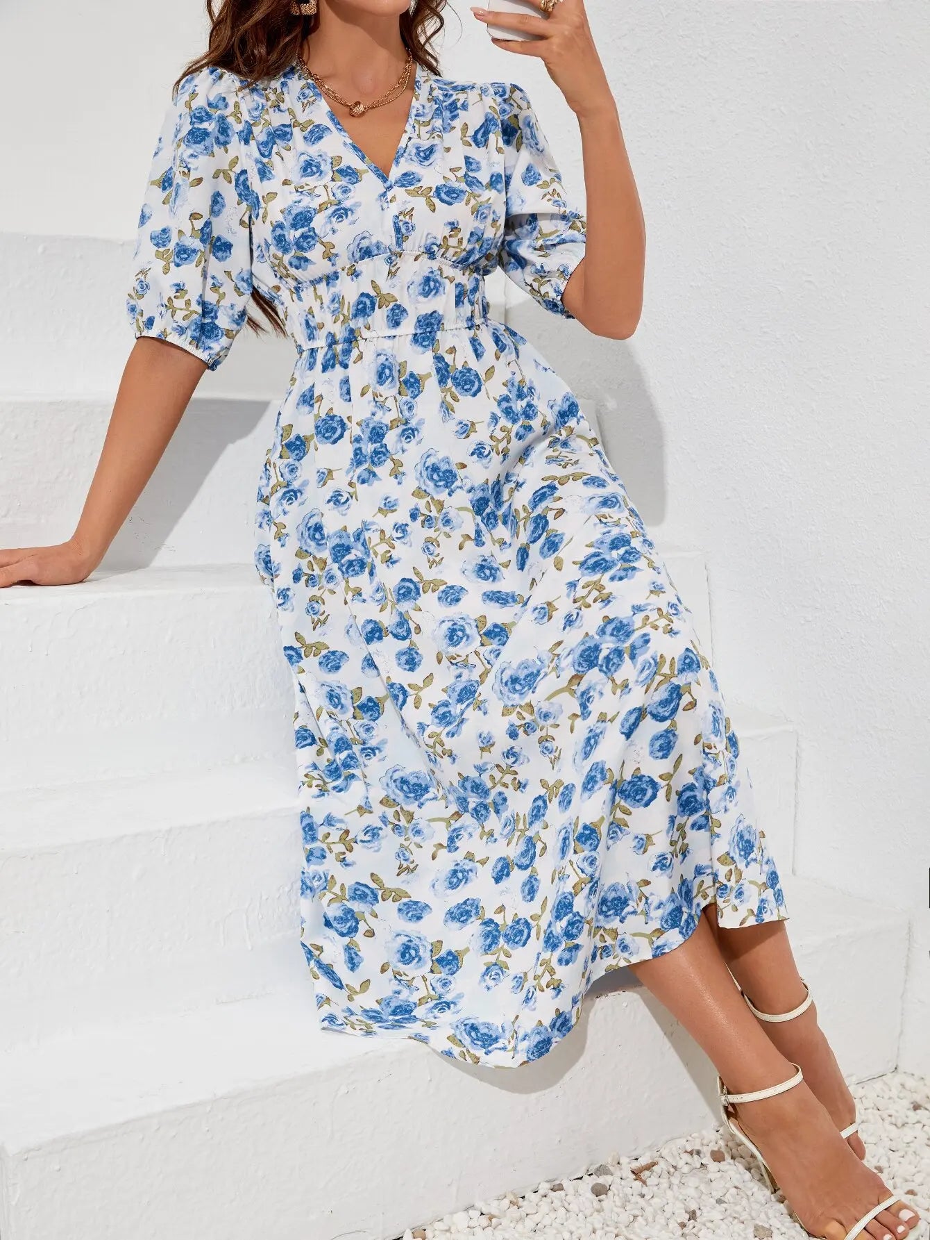 Women's Spring Floral Print Dress