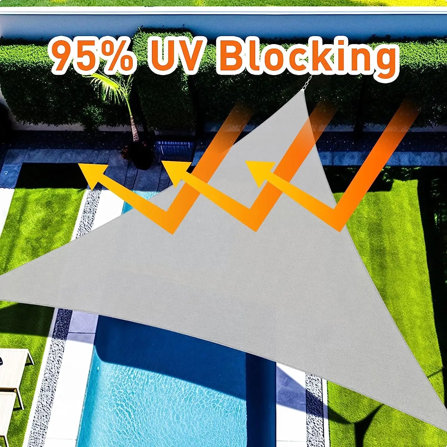 Waterproof Triangle Sun Shade Sail Canopy