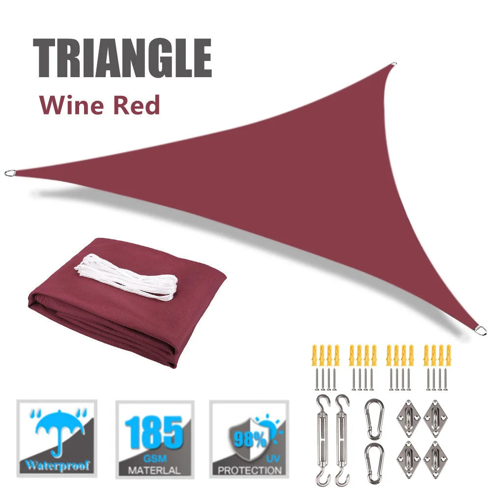 Waterproof Triangle Sun Shade Sail Canopy