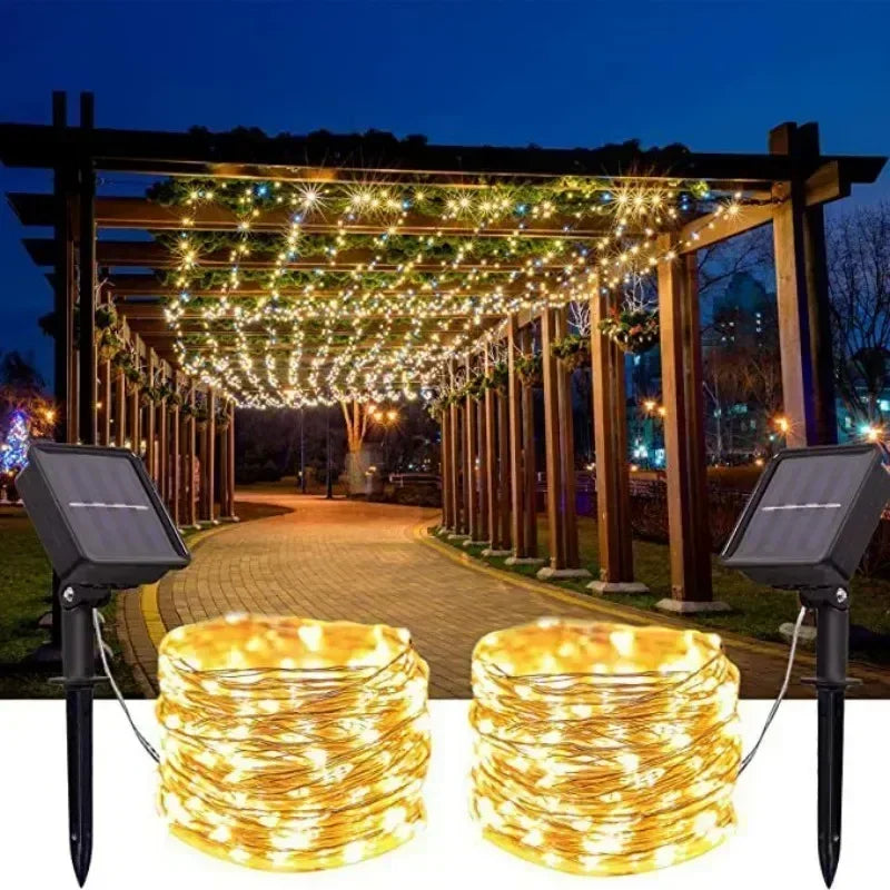 1 Set of Waterproof Outdoor Solar Light Strings