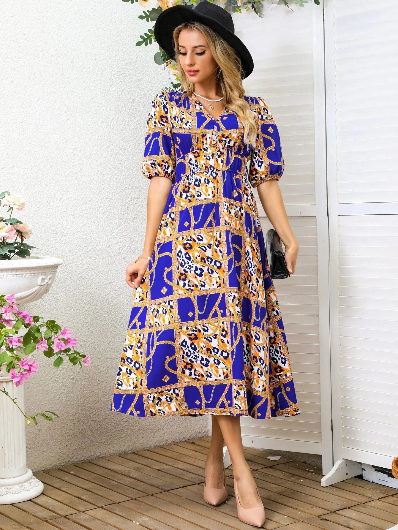 Women's Spring Floral Print Dress