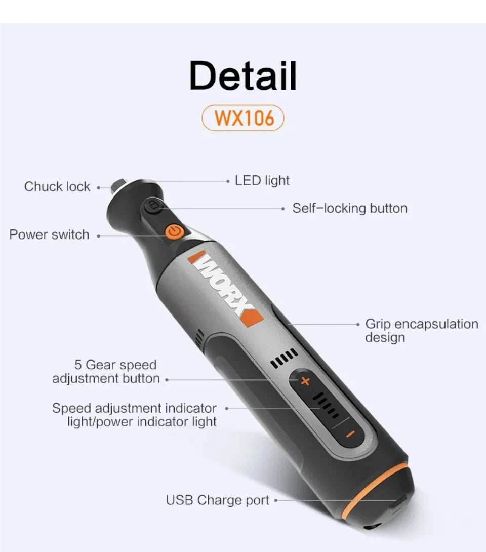 Cordless Mini Engraving Drill Set