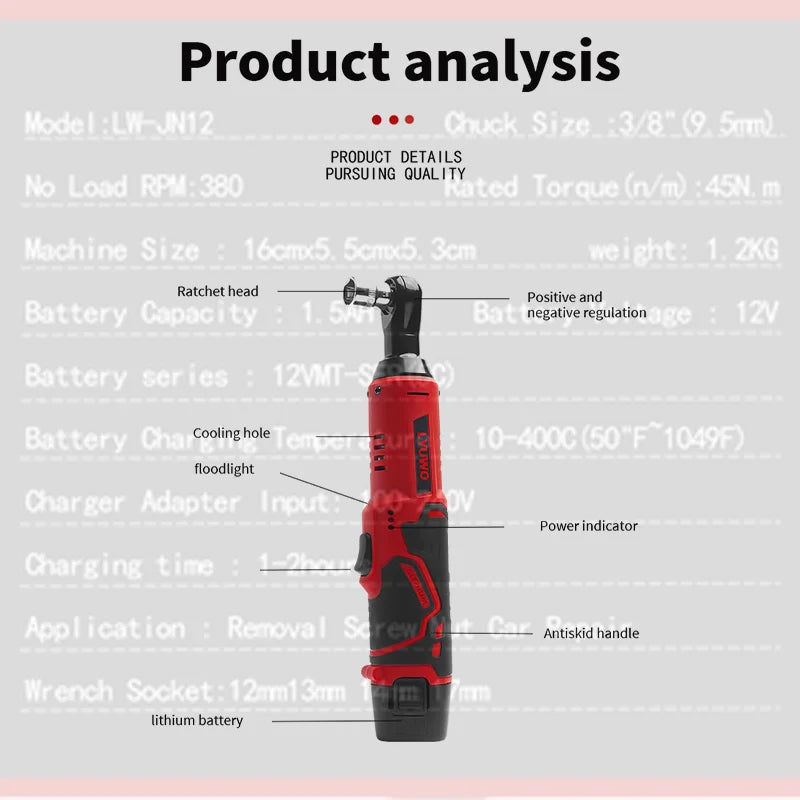 Cordless Right Angle Electric Wrench