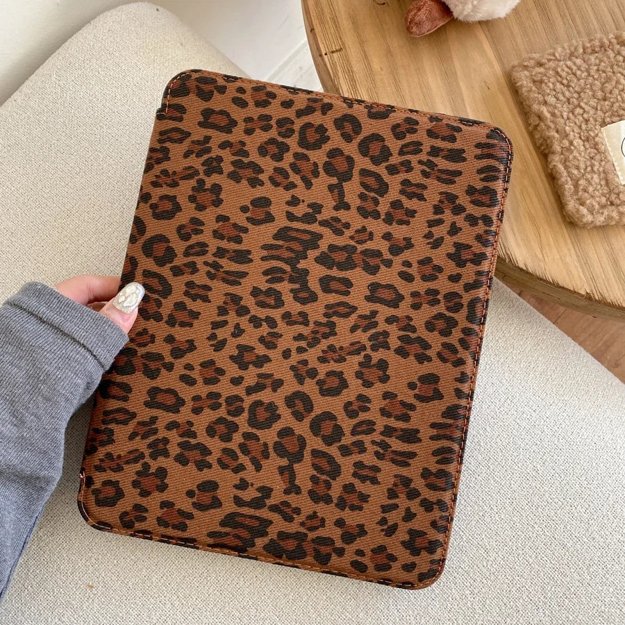 Leather Cover Leopard-print Case