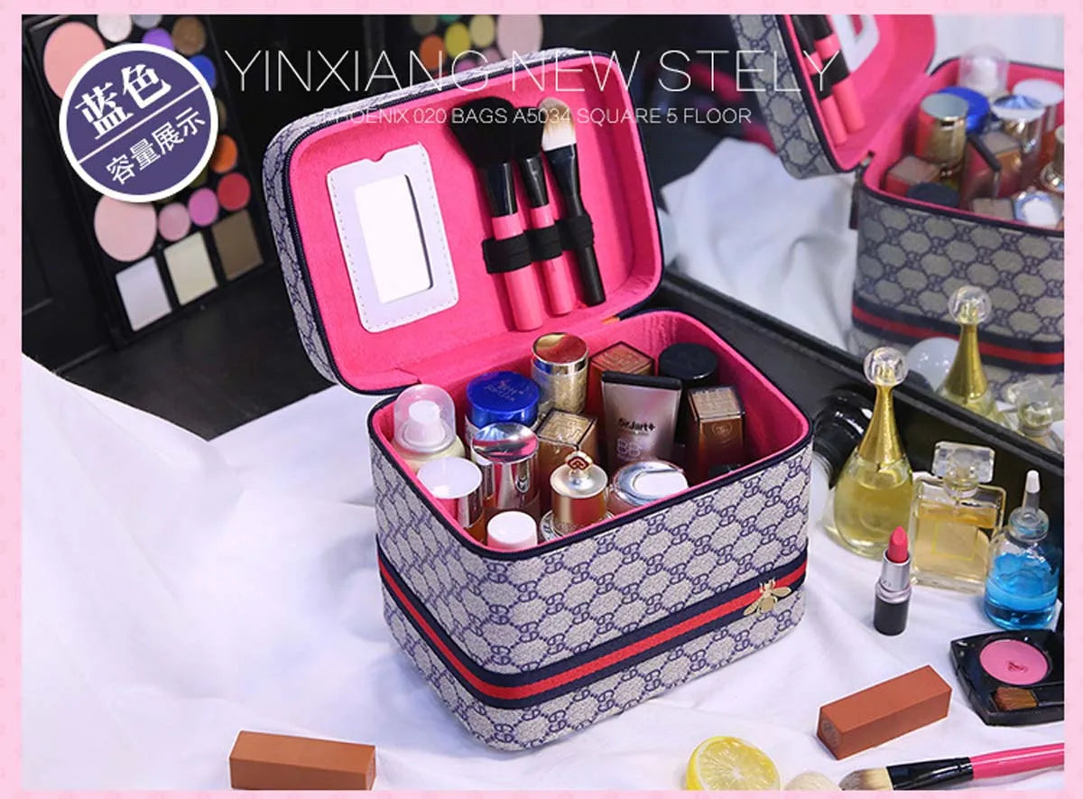 Leather cosmetic case