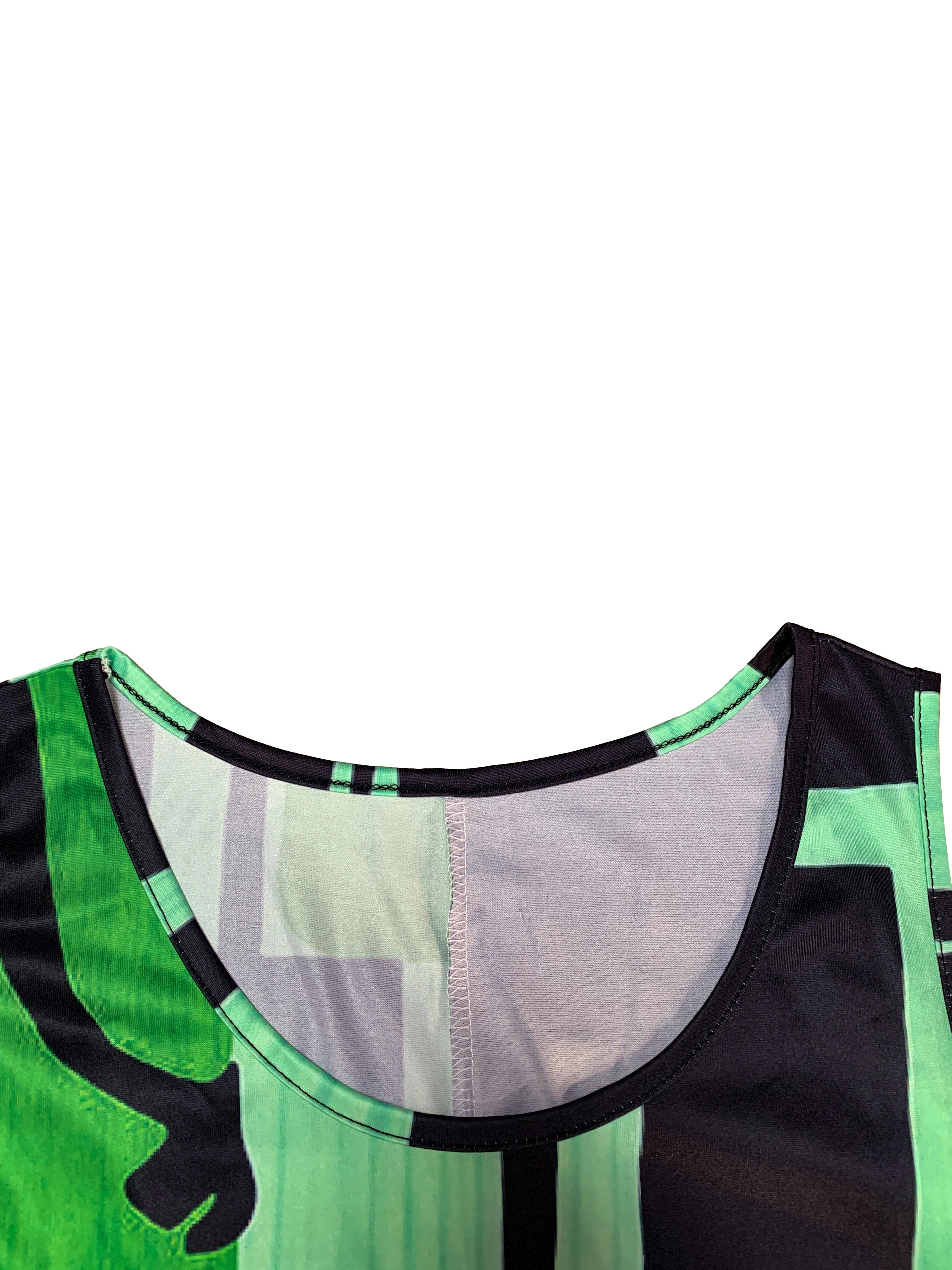 Summer Geometric Pattern Sleeveless Dresses