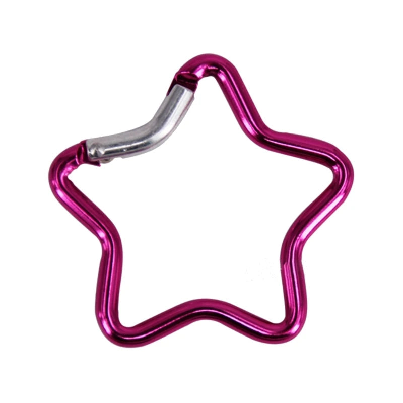 Aluminum Outdoor Star Shaped Spring Locking Carabiner Clip