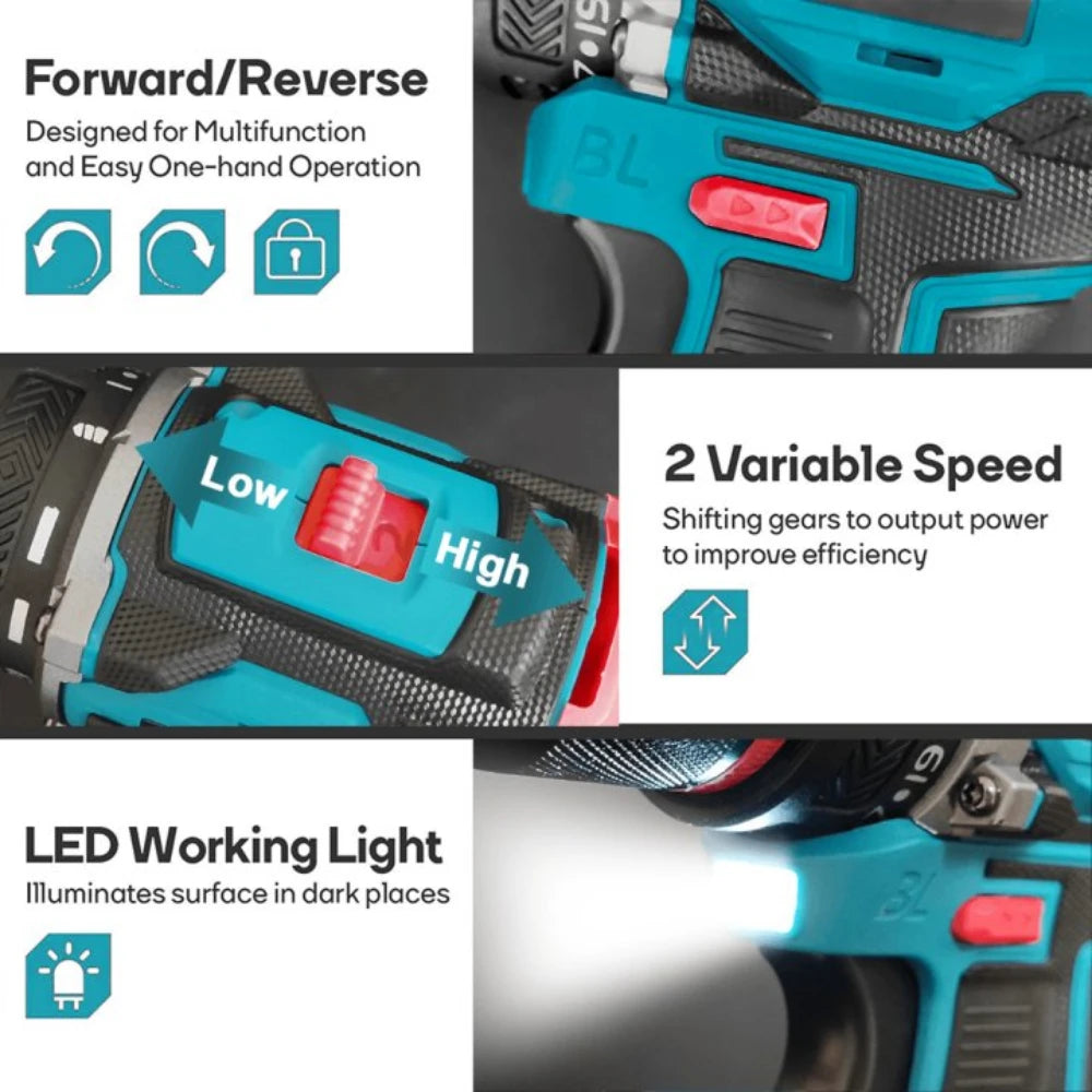 Cordless Brushless Electric Drill