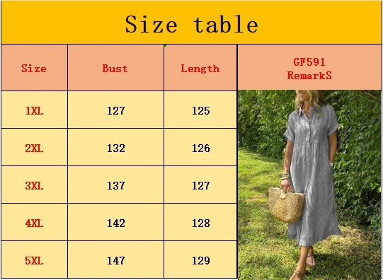 Plus size women's summer casual fashion striped loose short-sleeved shirt and plus size dress plus size women's clothing
