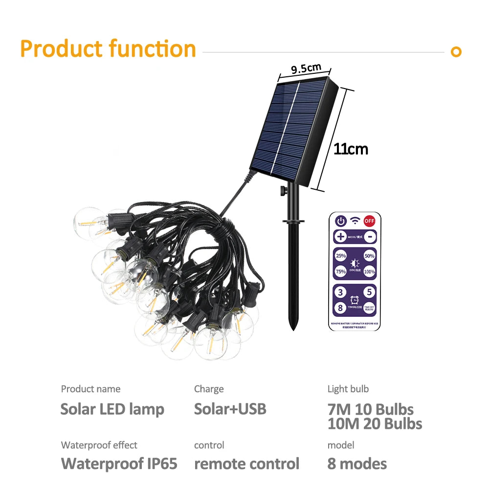 Outdoor Solar String Lights